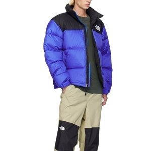 The North Face Vibrant Blue and Black Puffer Jacket